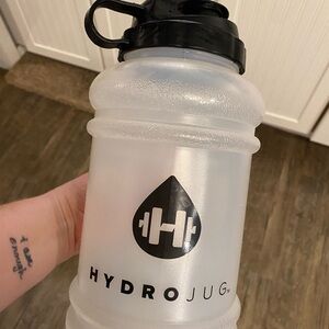HydroJug Frosted Water Bottle with Black Lid